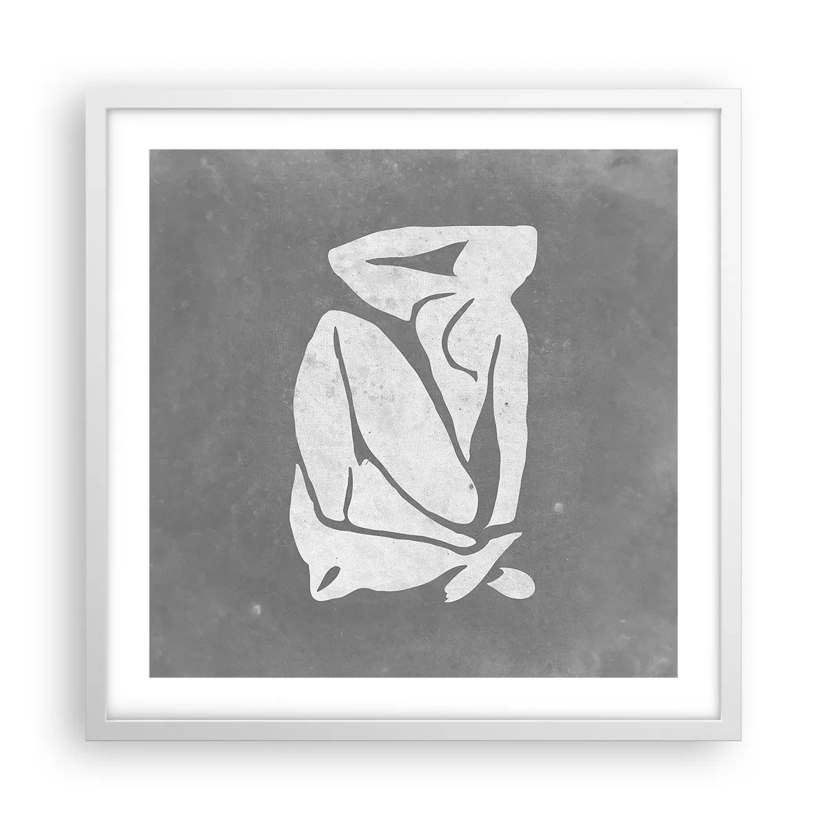 Plagát v bielom ráme - V zádumčivosti - 50x50 cm