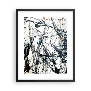 Plagát v čiernom ráme - Expresionistická abstrakcia - 40x50 cm