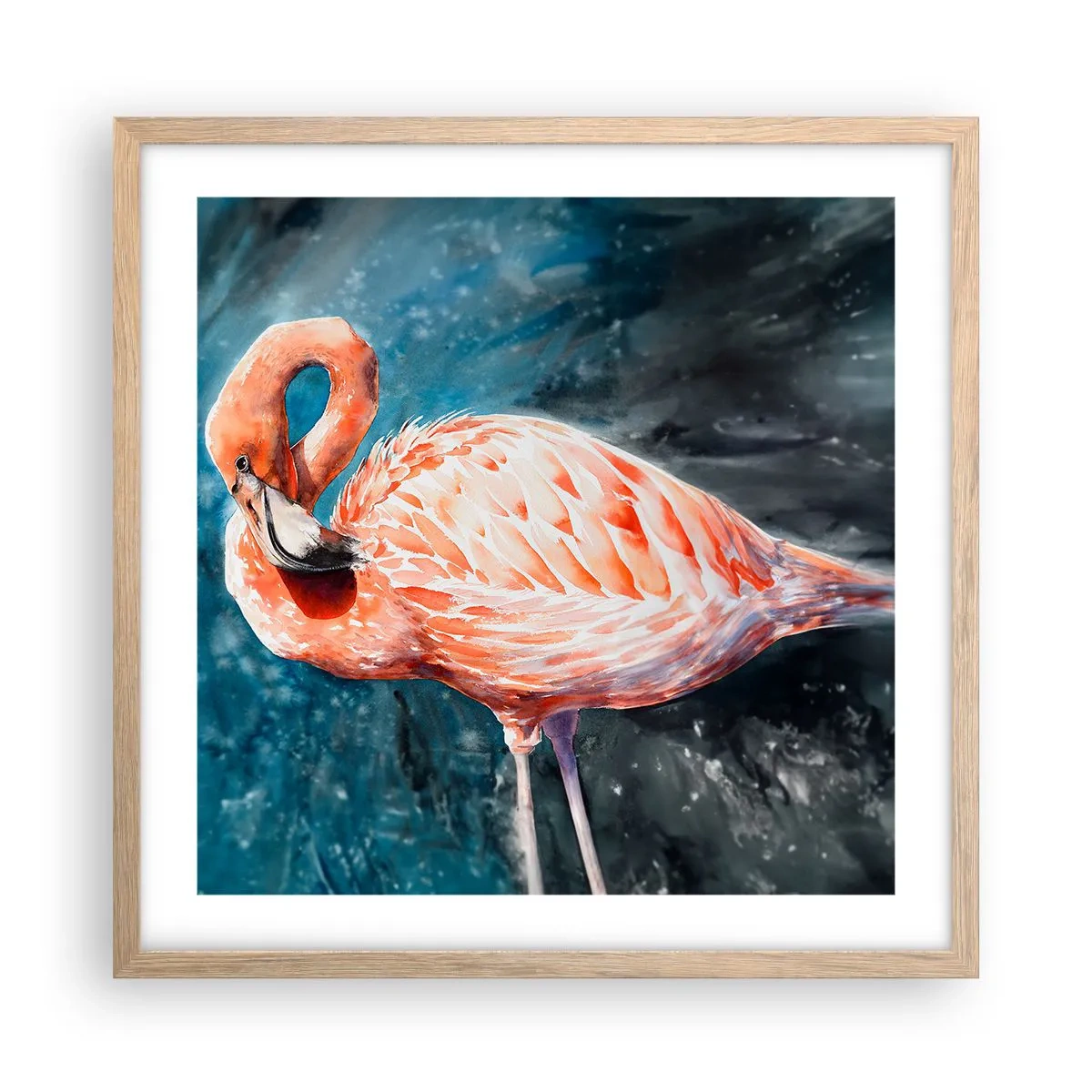 Plagát v ráme zo svetlého duba - Dekoratívne od prírody - 50x50 cm