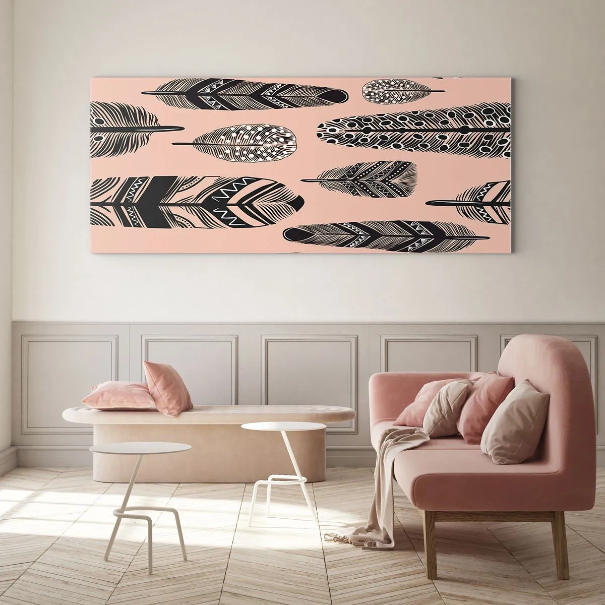 Obraz na skle - Indiánska kolekcia - 160x50 cm