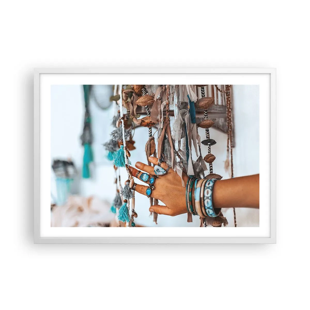 Plagát v bielom ráme - Miestne poklady - 70x50 cm