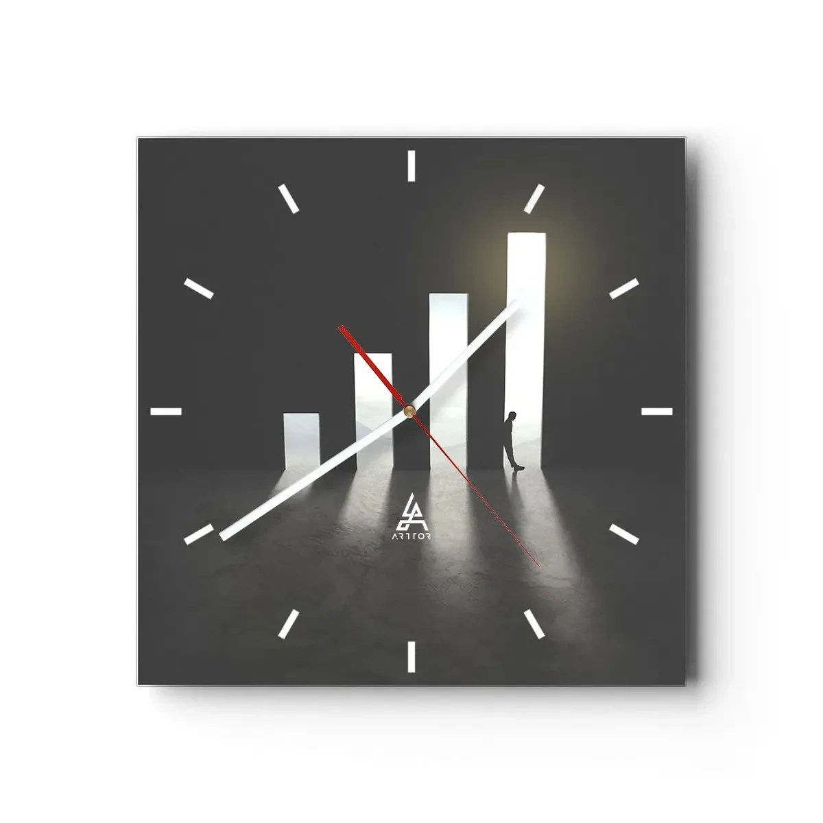 Nástenné hodiny - Úspech – impresia - 30x30 cm