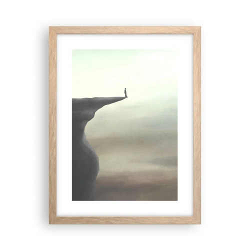 Plagát v ráme zo svetlého duba - Hore, samozrejme! - 30x40 cm