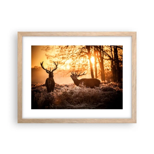 Plagát v ráme zo svetlého duba - Sen poľovníka - 40x30 cm
