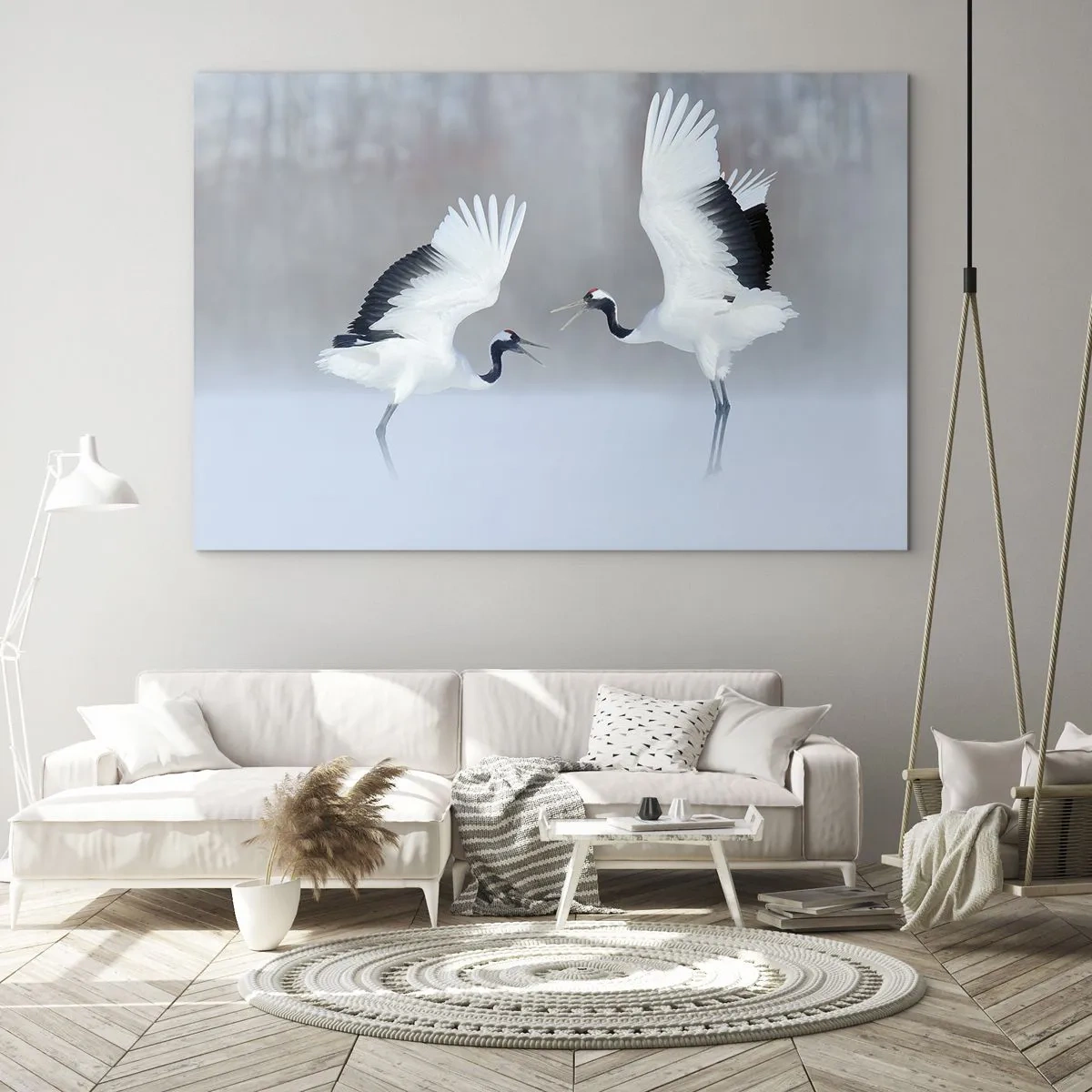 Obraz na skle - Tanec v hmle - 100x70 cm