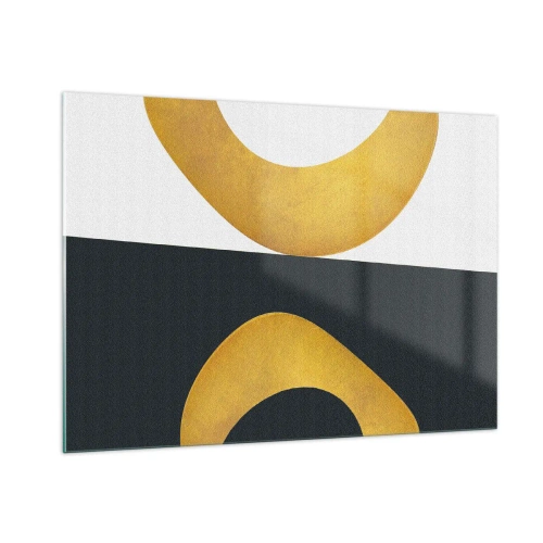 Obraz na skle - Po prvé: zlato - 100x70 cm
