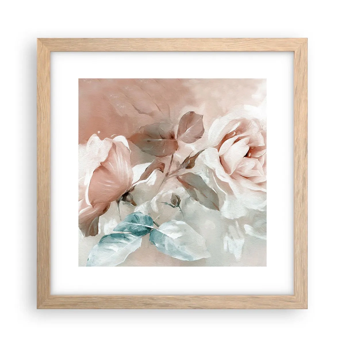 Plagát v ráme zo svetlého duba - Duch romantizmu - 30x30 cm