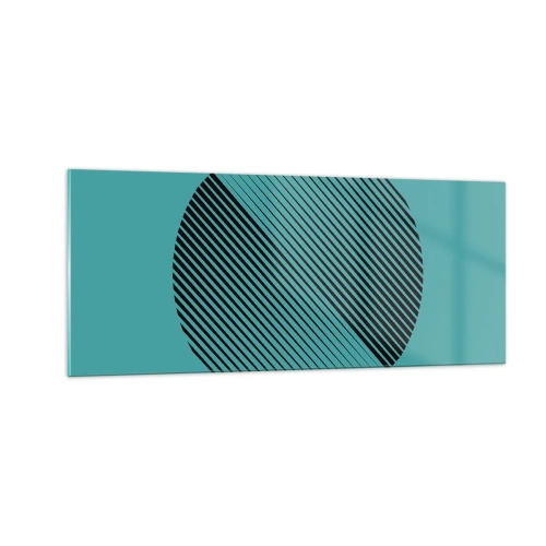 Obraz na skle - Kruh – geometrická variácia - 100x40 cm