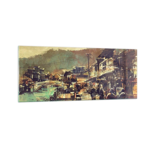 Obraz na skle - Život ako bohatstvo šedej - 100x40 cm