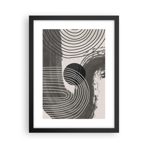 Plagát v čiernom ráme - Ovál víťazí - 30x40 cm