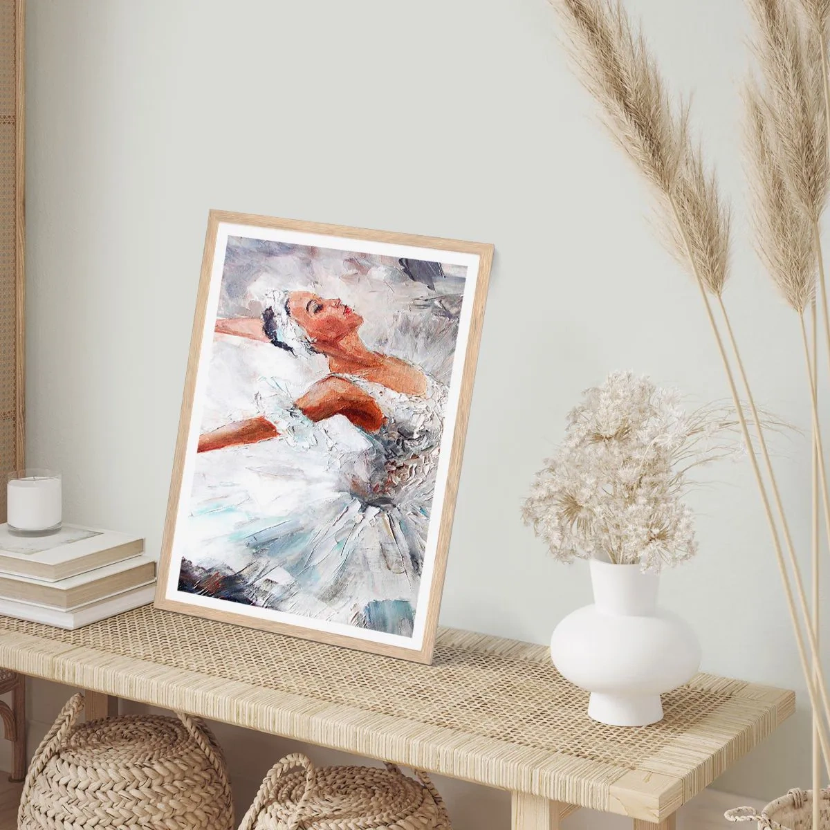 Plagát v ráme zo svetlého duba - Jemná a ľahká ako tyl - 70x100 cm