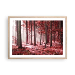 Plagát v ráme zo svetlého duba - Červená je rovnako krásna - 70x50 cm