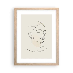 Plagát v ráme zo svetlého duba - Výrazným ťahom - 30x40 cm