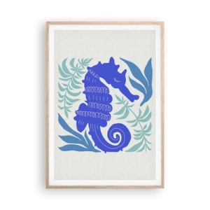 Plagát v ráme zo svetlého duba - Na podvodnej lúke - 70x100 cm