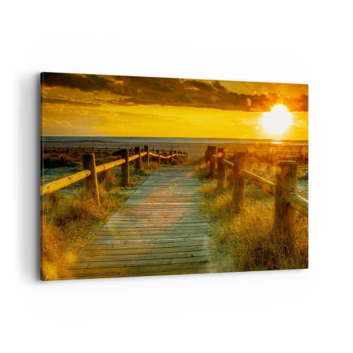 Obraz na plátne - Vykúpané v starom zlate - 100x70 cm