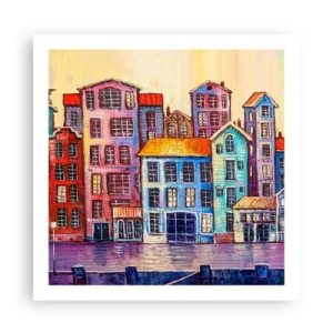 Plagát - Mesto ako z rozprávky - 60x60 cm