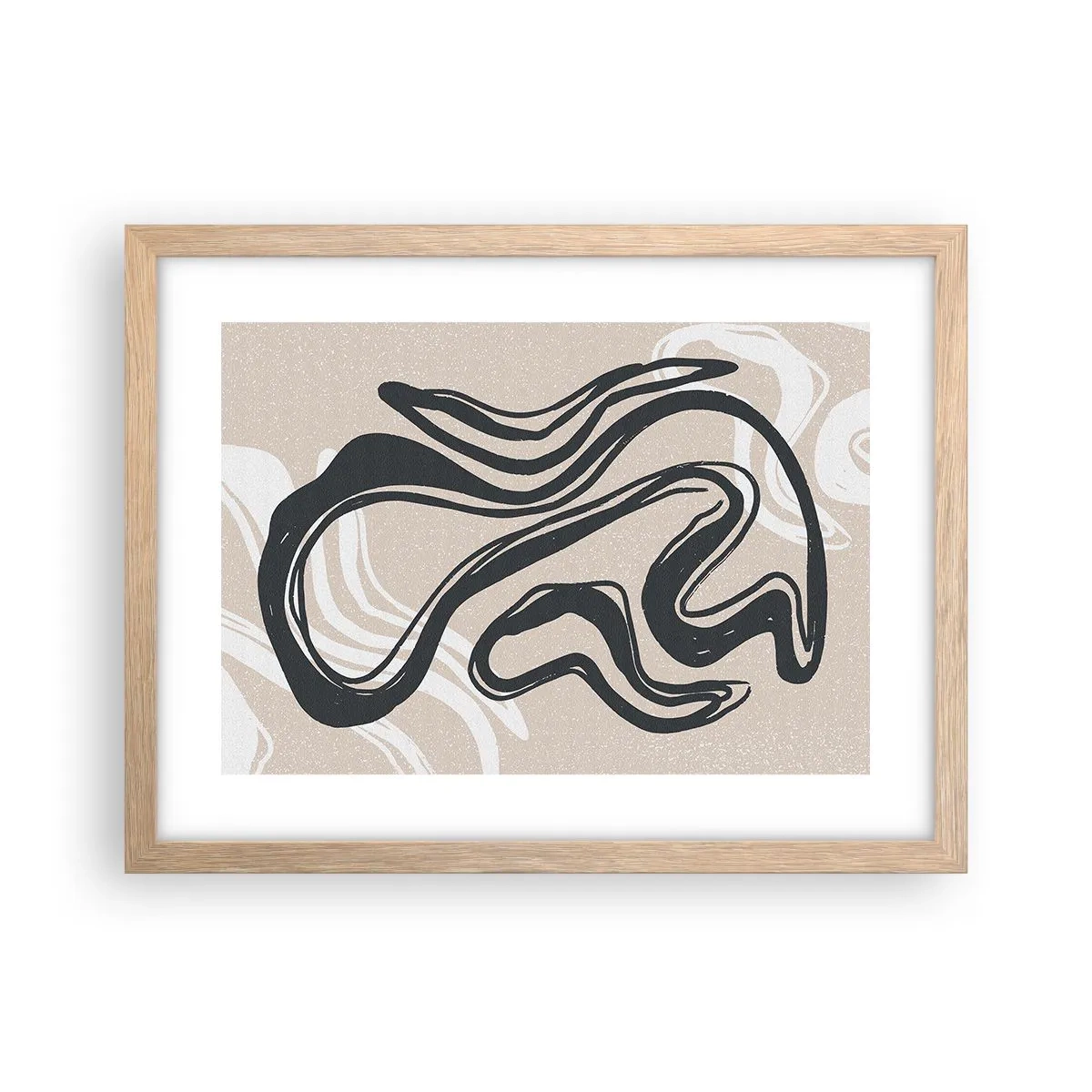Plagát v ráme zo svetlého duba - Znásobená expresia - 40x30 cm