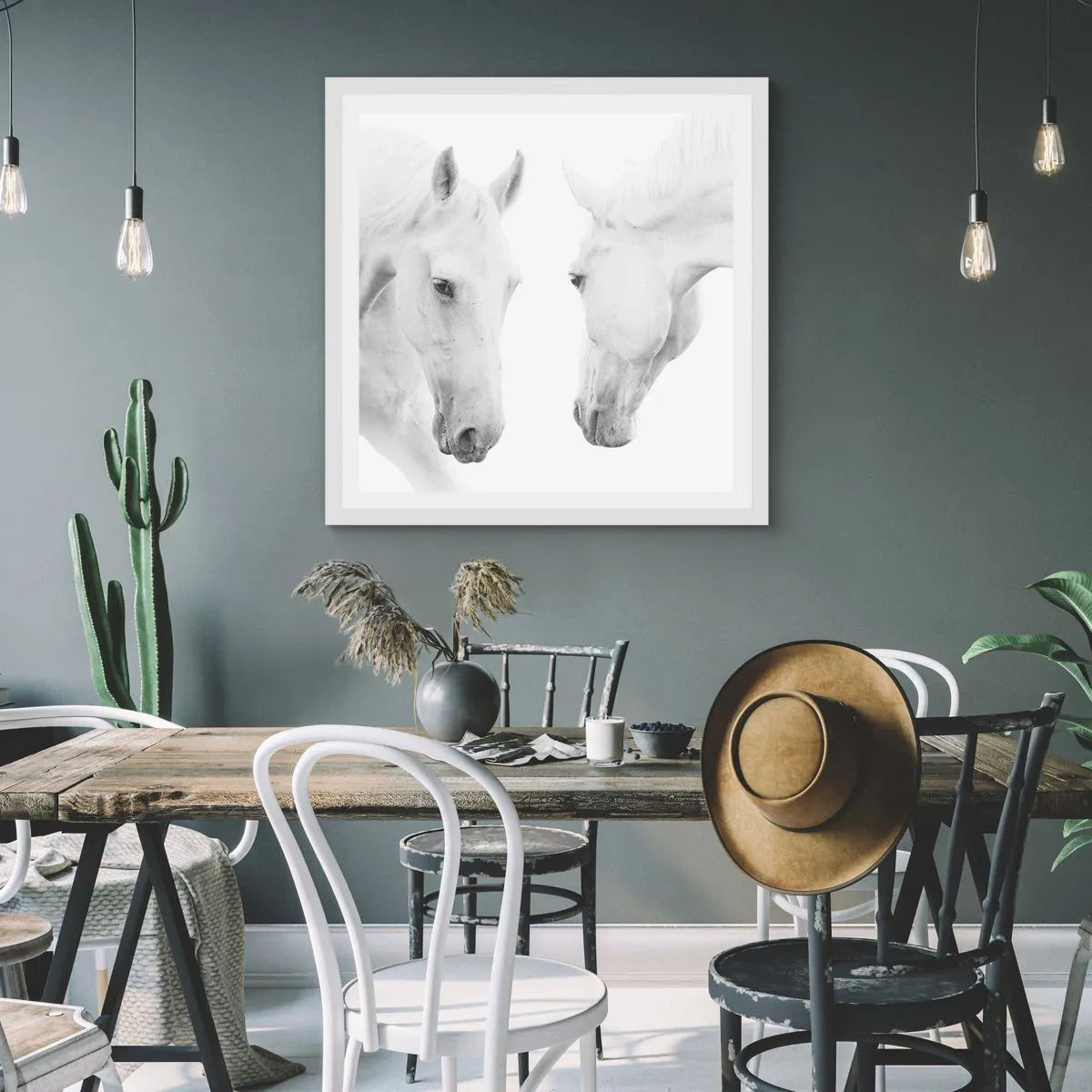 Plagát v bielom ráme - Je to priateľstvo…? - 30x30 cm