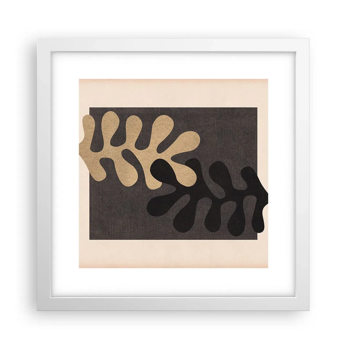 Plagát v bielom ráme - Neprítomnosť a doplnenie - 30x30 cm