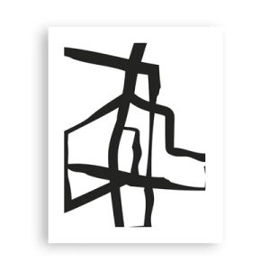 Plagát - Čiernobiela konštrukcia - 40x50 cm