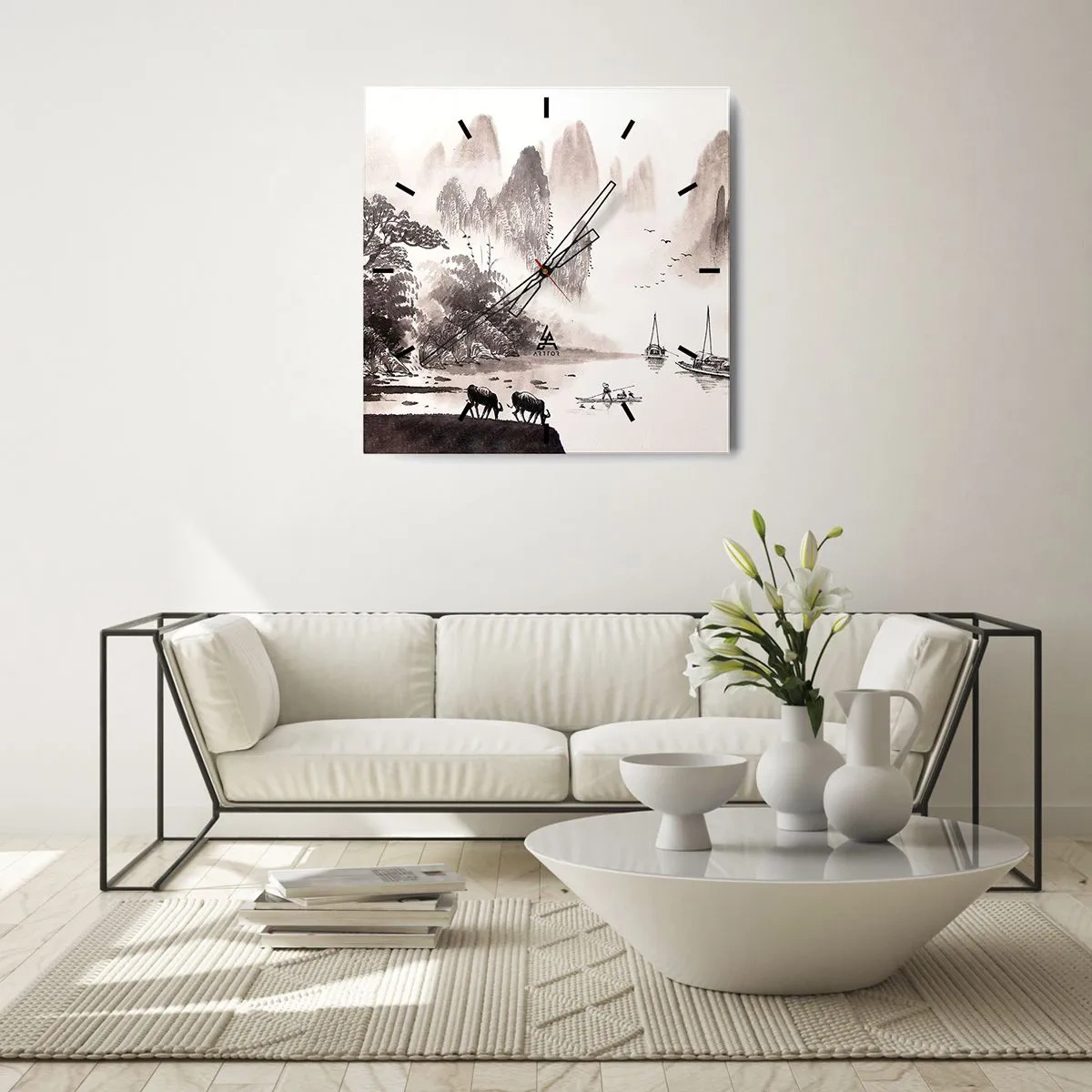 Nástenné hodiny - Exotická všednosť Východu - 40x40 cm