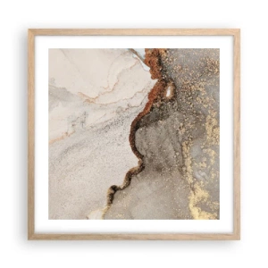 Plagát v ráme zo svetlého duba - Na hranici farieb - 50x50 cm