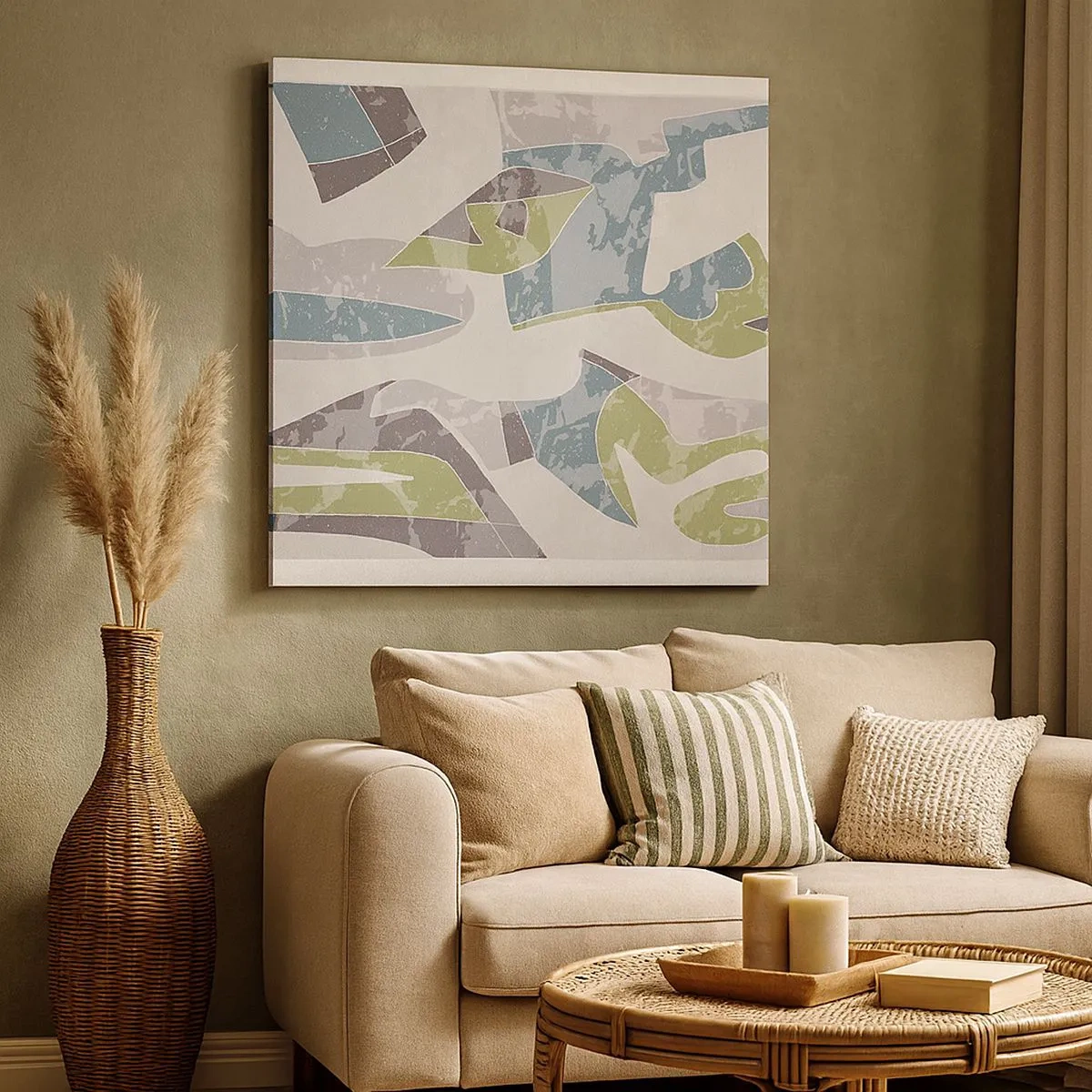 Obraz na plátne - Kompozícia za sklom - 30x30 cm