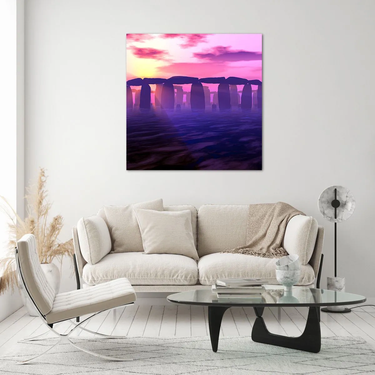 Obraz na skle - Tajomstvo za svitania v hmle - 60x60 cm