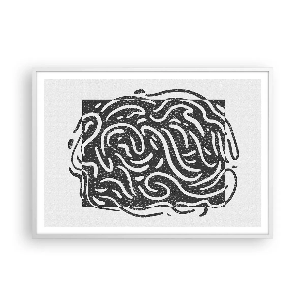 Plagát v bielom ráme - Abstrakcia: tanec radosti - 100x70 cm