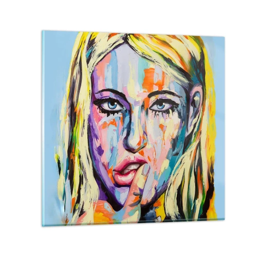Obraz na skle - Pozri sa jej priamo do očí - 40x40 cm