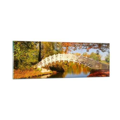 Obraz na skle - Na bielom mostíku vzdychov - 90x30 cm