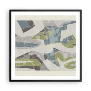 Plagát v čiernom ráme - Kompozícia za sklom - 60x60 cm