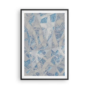 Plagát v čiernom ráme - V šedo-modrom labyrinte - 61x91 cm