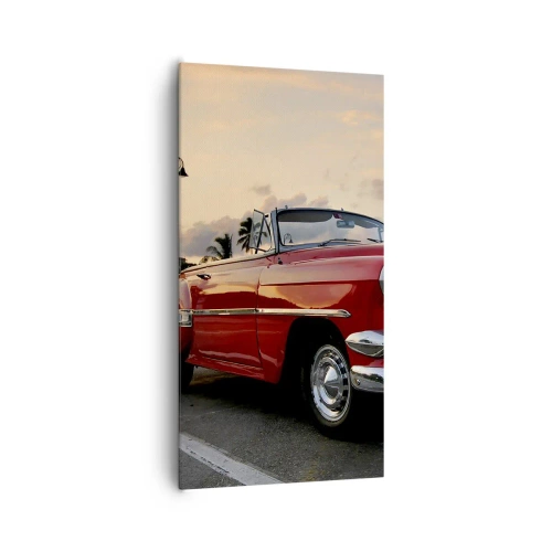 Obraz na plátne - Červená žiara trópov - 65x120 cm