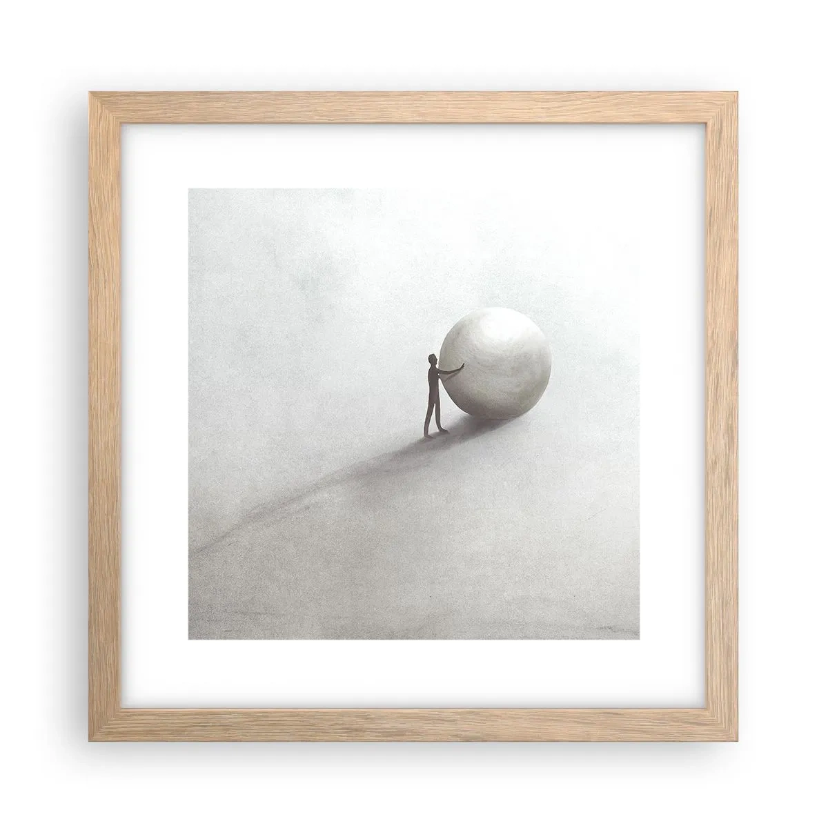 Plagát v ráme zo svetlého duba - Hra života - 30x30 cm