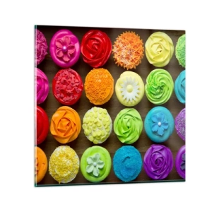 Obraz na skle - Každé iné - všetky skvelé - 40x40 cm