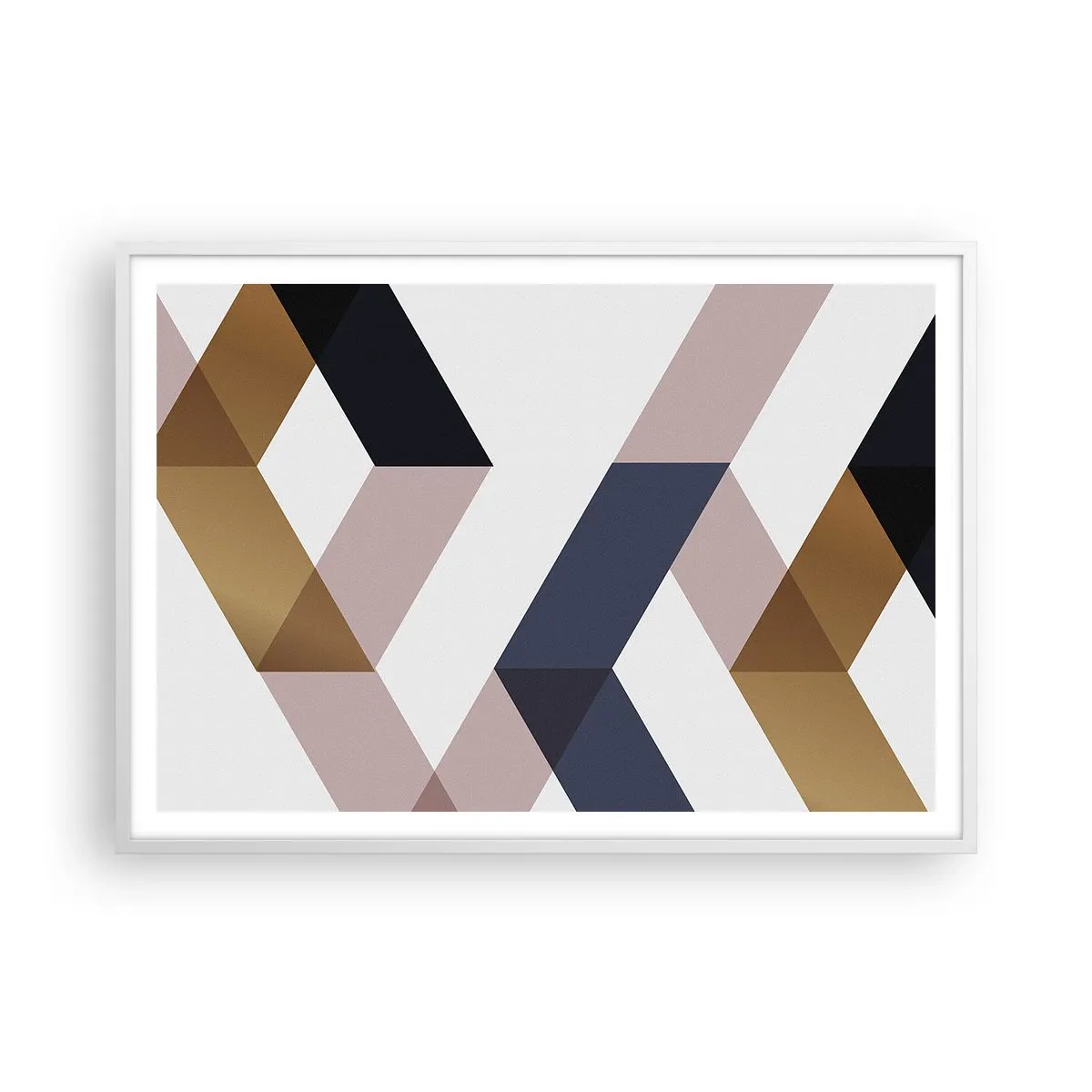 Plagát v bielom ráme - Roviny a uhly - 100x70 cm