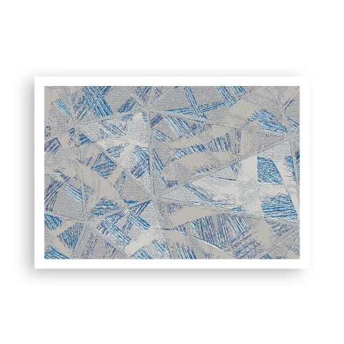 Plagát - V šedo-modrom labyrinte - 100x70 cm