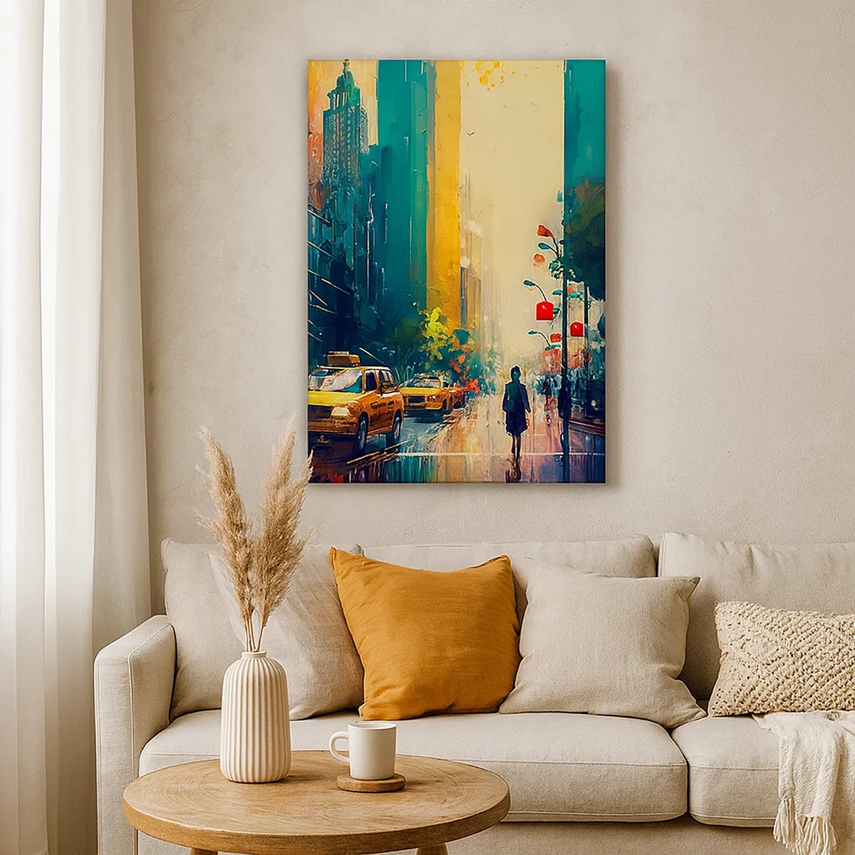 Obraz na plátne - New York – tu je aj dážď farebný - 50x70 cm