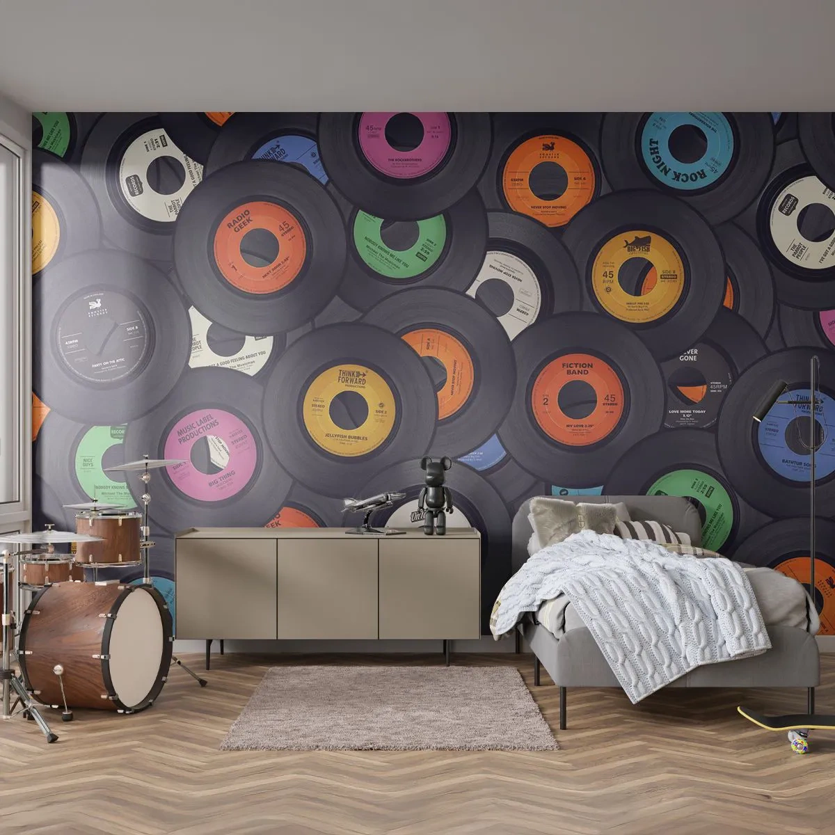 Fototapeta Standard Eco - Farby klasiky - Vinyl, Hudba, Vintage - 400x280 cm