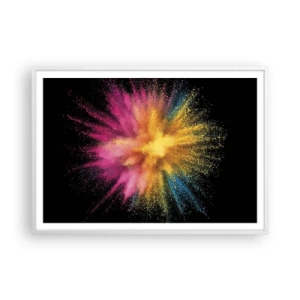 Plagát v bielom ráme - Zrodenie farieb - 100x70 cm