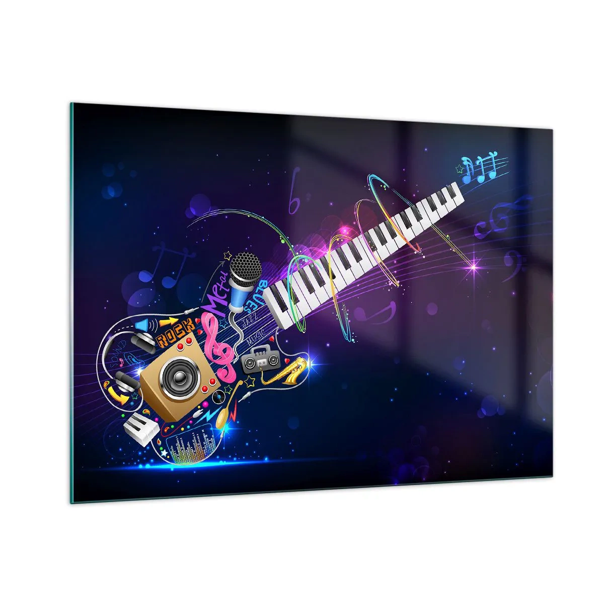 Obraz na skle - A všetko hrá - 100x70 cm