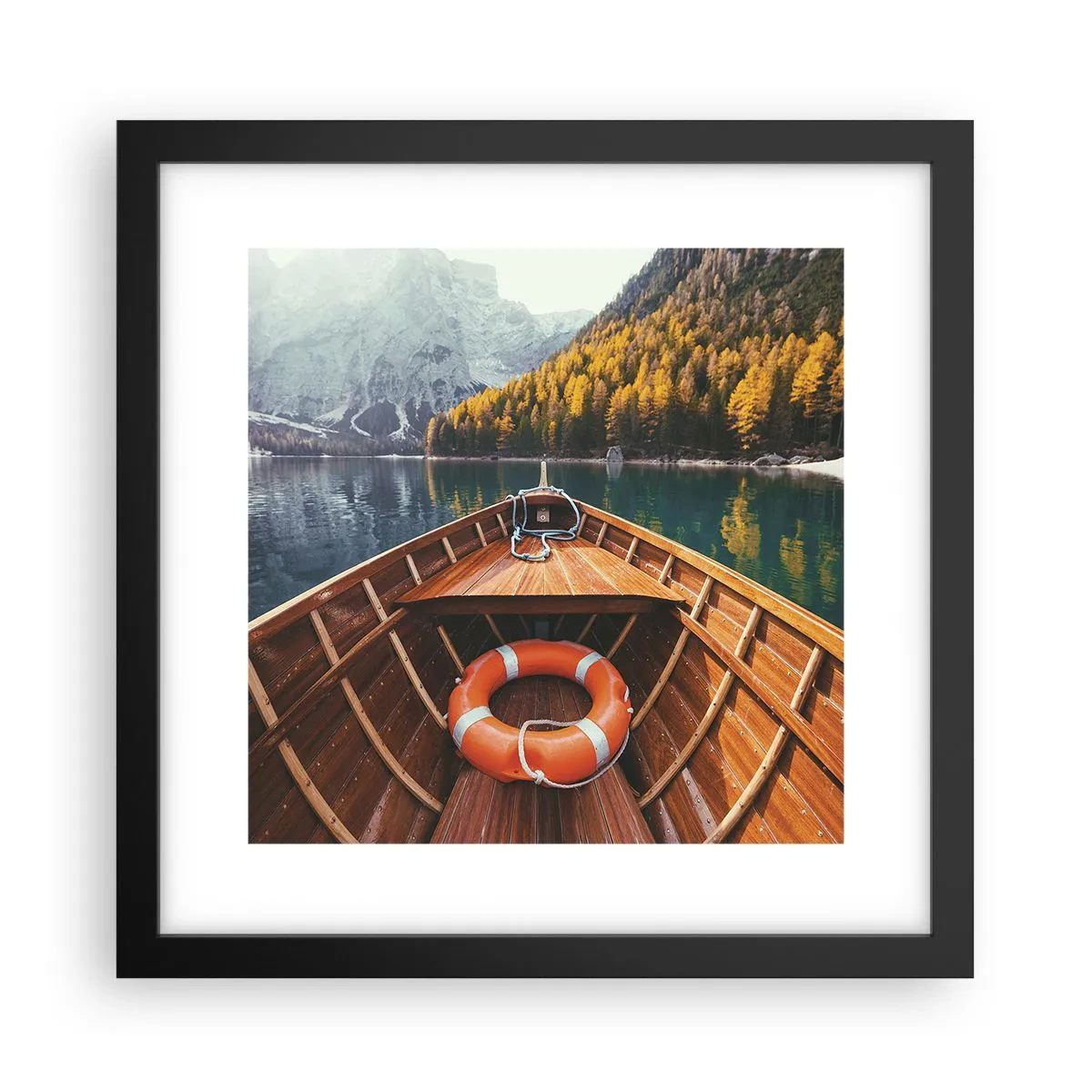 Plagát v čiernom ráme - Horská túra - 30x30 cm