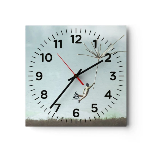 Nástenné hodiny - Lietajúca púpava - 40x40 cm