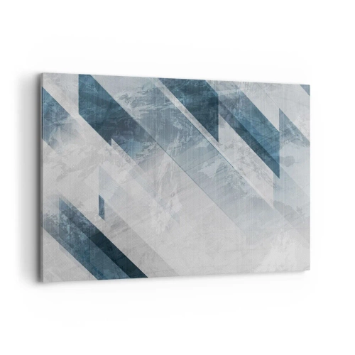 Obraz na plátne - Priestorová kompozícia – pohyb šedej - 100x70 cm