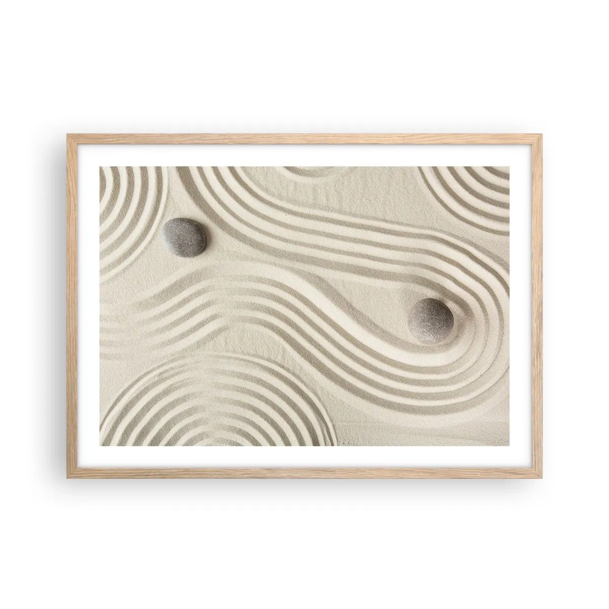 Plagát v ráme zo svetlého duba - Dotyk tepla - 70x50 cm