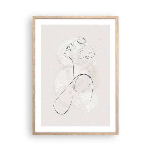 Plagát v ráme zo svetlého duba - Špirála krásy - 50x70 cm