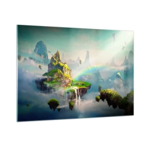 Obraz na skle - Uprostred neba - šťastné ostrovy - 100x70 cm
