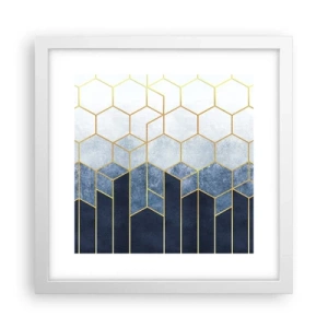 Plagát v bielom ráme - Kompozícia v synkopickom rytme - 30x30 cm