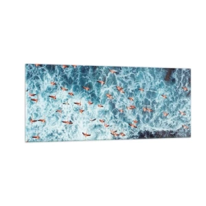 Obraz na skle - Prímorský sprievod - 100x40 cm